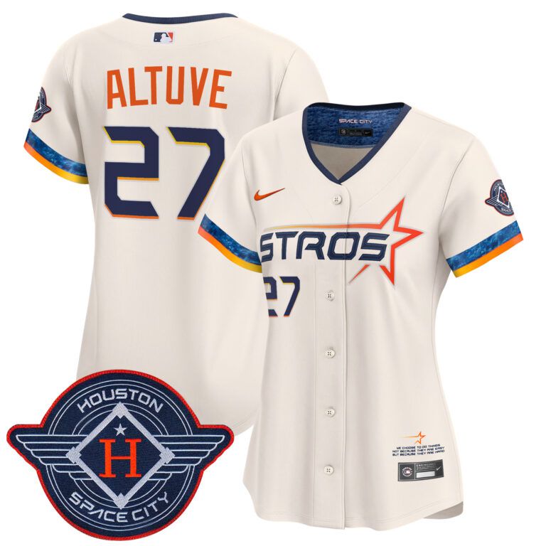 Women Houston Astros 27 Altuve cream 2025 City Connect Vapor Premier Limited Jersey